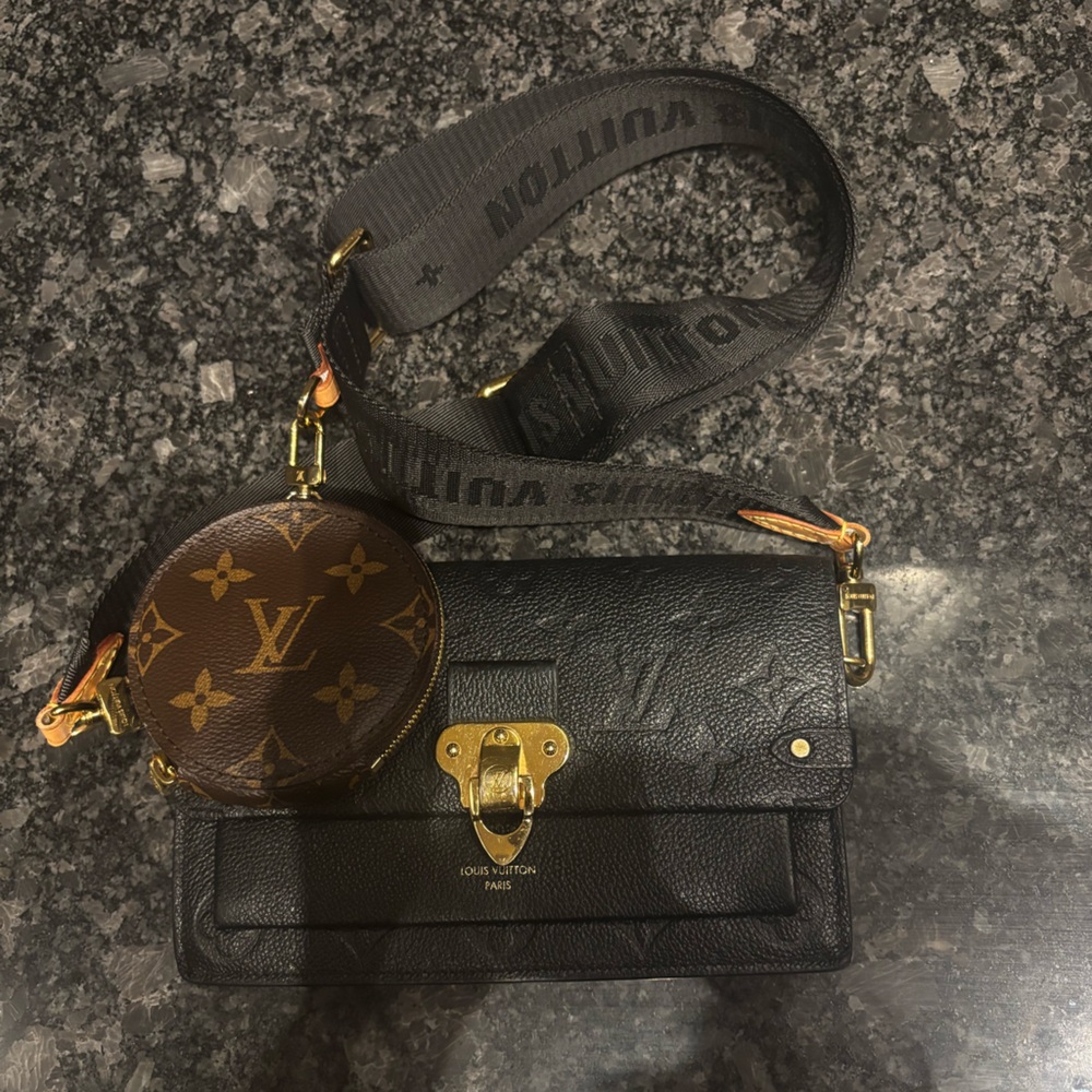 Louis Vuitton Black and Brown Crossbody Bag